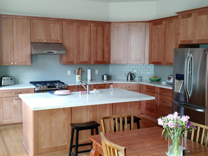 New cabinetry in kitchen